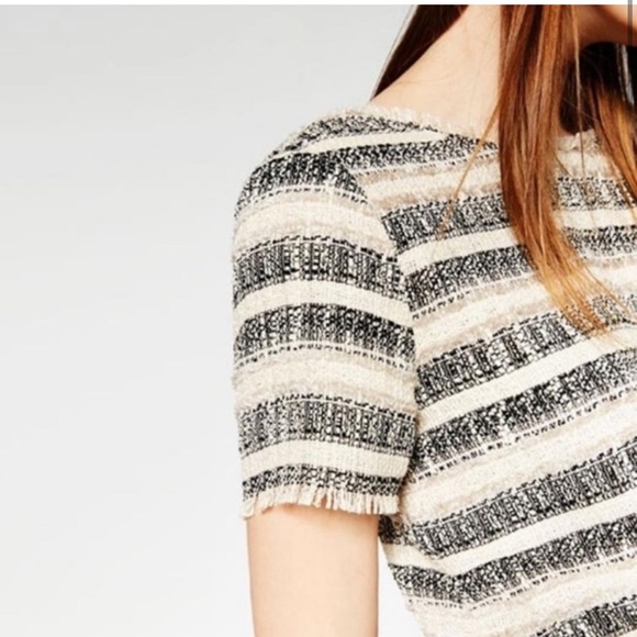 Zara Tweed Fringe Shift Dress. - Picture 5 of 9